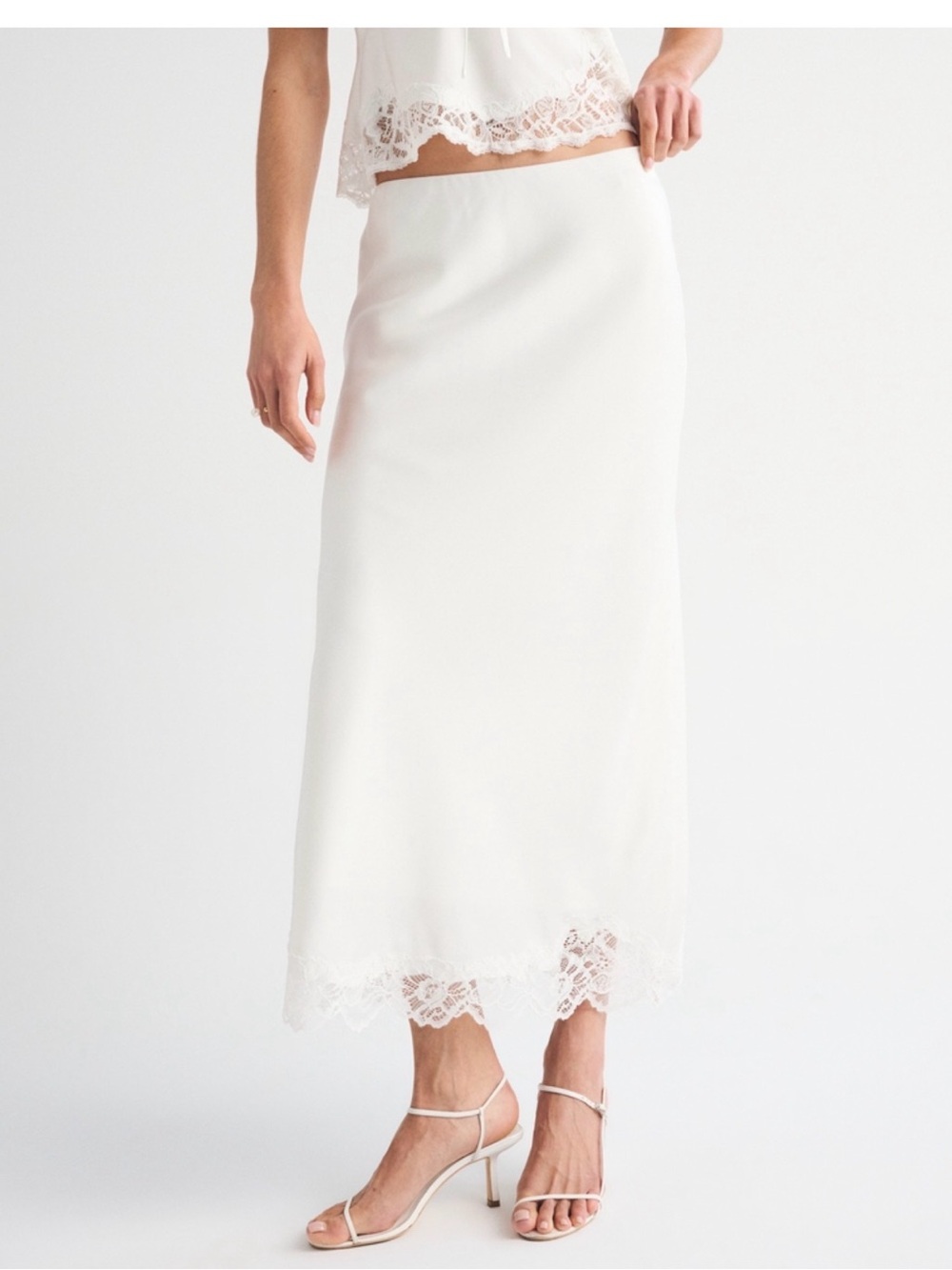 Abercrombie & Fitch White Lace Trim Skirt Set - Picture 2 of 3